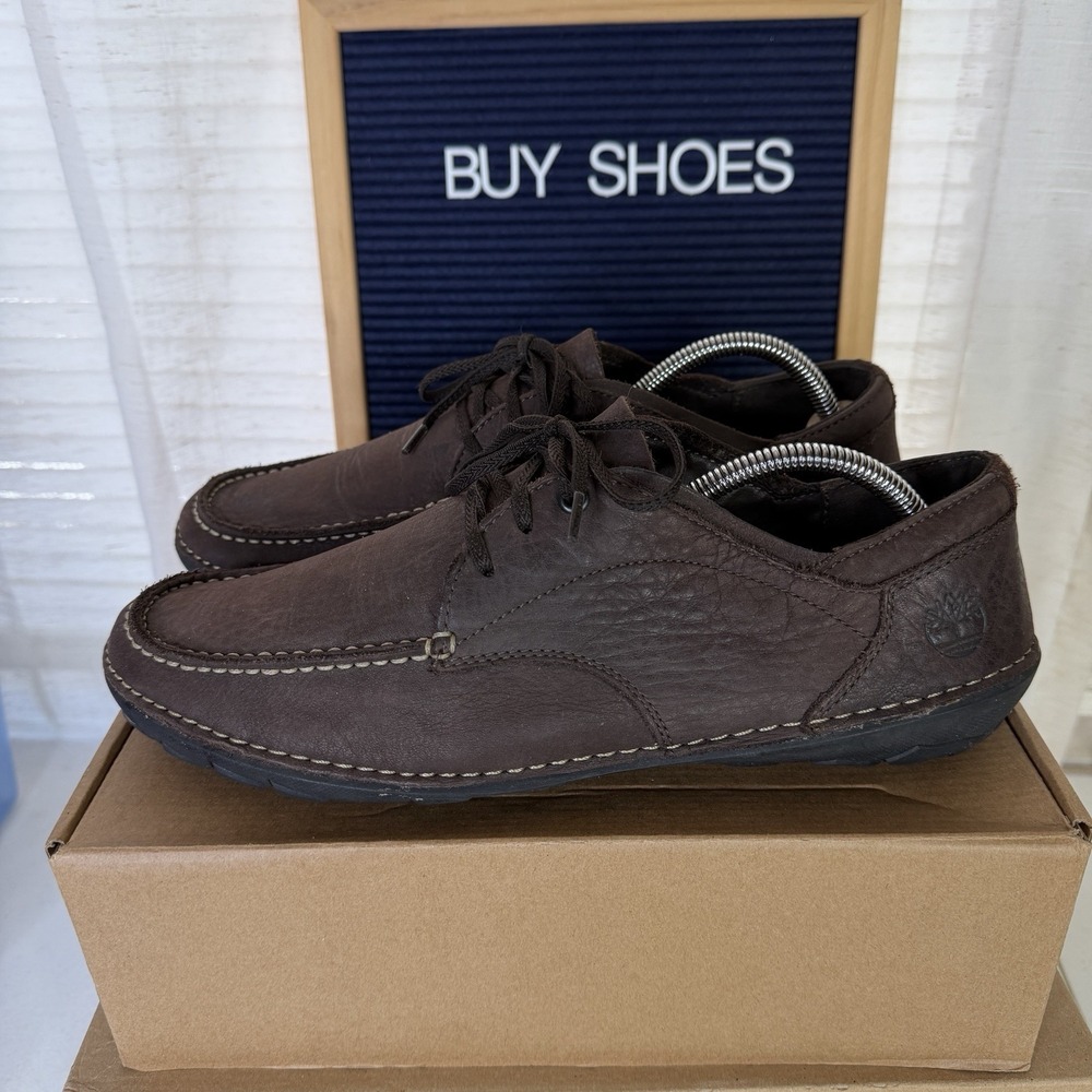 Timberland Earthkeepers Mens Size 10 Brown Leather Walking Hiking Shoes Lace‎ Up